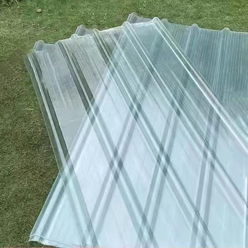 Welldachplatten, 1/3/8/12/17 Stück Wellplatte Sonnenscheinplatte,2mm Dachbleche,Stoßfeste Dachplatten,UV-Schutz Profilblech Trapezblech Leicht zu Schneiden,Gerätehaus Carport (0.9x0.9m/35x35in,3 Pcs)