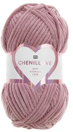 Rico Design Chenillove, Häkelwolle Strickgarn, hochwertige Chenille Wolle zum stricken und häkeln