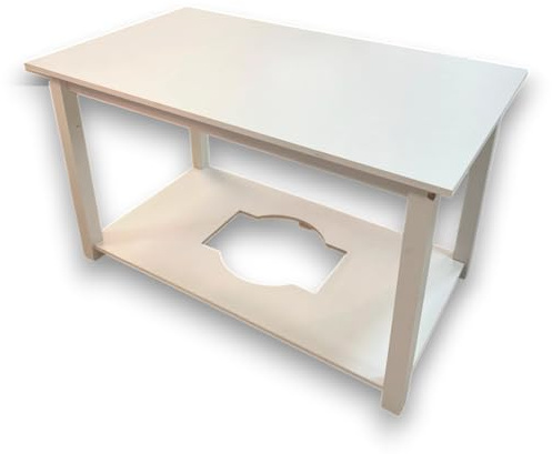 Vivid Torral - Mesa Camilla Madera Blanca 70 x 120 cm (Altura 70 cm) Invierno/Verano*