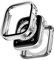 Kawoco 2 in 1 Wasserdichtes Hülle für Apple Watch Series 6/5/4/SE/SE2 40mm mit Eingebaut Kratzfest Gehärtetes Glas Schutzfolie, HD Hochempfindliche Schutzhülle für iwatch 40mm, Silber