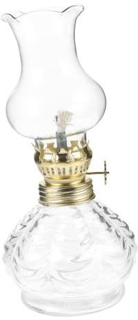 Cabilock Lámpara De Queroseno De Vidrio Lámpara De Aceite Vintage Decorativa para Escritorio De Aceite Decoración