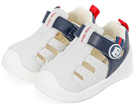 MK MATT KEELY Lauflernschuhe Baby Sommer Sandalen Geschlossene Zehen Mädchen Jungen Kinder Barfuß Sandale,Marineblau,EU23(CN20)