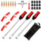 BBWELL Reifenheber Reifen Montiereisen 28pcs Anzüge,Rad Felge Protektoren Tool Kit,Reifen Montage Werkzeug,3 Reifen Hebel Werkzeug Löffel,12 Reifenventilkappen,Für Motorrad/Fahrrad/Wagen Reifen