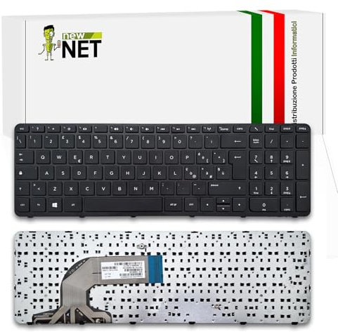new net - Tastiera Compatibile con HP Pavilion 15-n027sl, 15-n033el, 15-n042sl, 15-n046sl, 15-n048sl, 15-n063sl, 15-n067sl, 15-n068el, 15-n073sl, 15-n077sl, 15-n078sl [Frame Nero - Layout ITA]