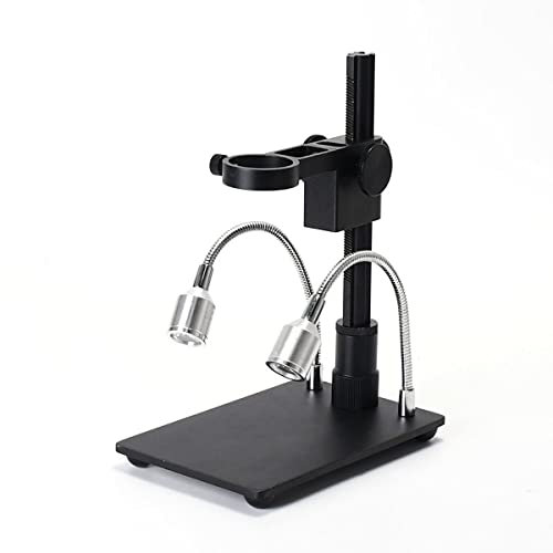Mikroskopbeobachtung Mikroskopbühnenständer aus Aluminiumlegierung, einstellbarer USB-Digitalmikroskop-Kameraständer, Halterung, Tisch mit LED-Lichtbeleuchtung for Löten von Leiterplatten