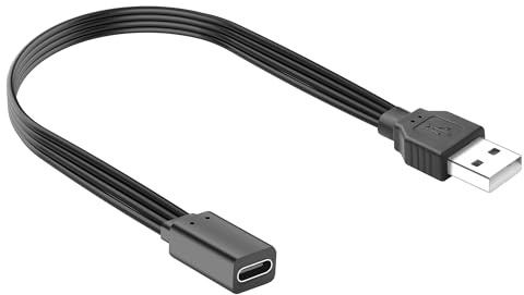JSADZKJ USB-C zu A Adapterkabel, Typ C zu weiblich zu USB A männlich Konverterkabel, Typ C zu USB 2.0 kabel Daten Sync & Laden für Laptop, PC, Flash Disk, Ladegerät 0.65ft