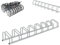XMTECH Fahrradständer Boden für 8 Fahrräder mit 30-60 mm Reifenbreiten, Fahrradhalter Aufstellständer Radständer, Metall, Garage, Fahrrad-Aufstellständer, Silber