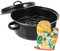 CIYODO Set Di Teglie Per Arrosti Multifunzione Teglia Per Uso Quotidiano Pentola Da Cucina Forniture Da Cucina Arrostitore Coperto Per Patate Dolci E Altri Cibi
