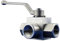Kugelhahn 1/4 Zoll, 3/8 Zoll, 1/2 Zoll, 3/4 Zoll, 1 Zoll, Hochdruck-3-Wege-L-Typ-Hochdruck-Hydraulik-Kugelhahn aus Edelstahl(3/8)