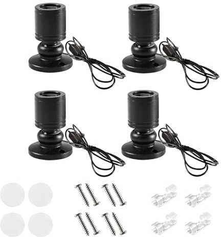 Begonia 4 Stück Mini Led Spot, 5V 1W Klein LED Spotlight, 360° Schwenkbar Aluminium Spotlight, USB Mini LED Strahler für Schmuckschrank, Malerei, Pflanzen, Weinschrank, Figur