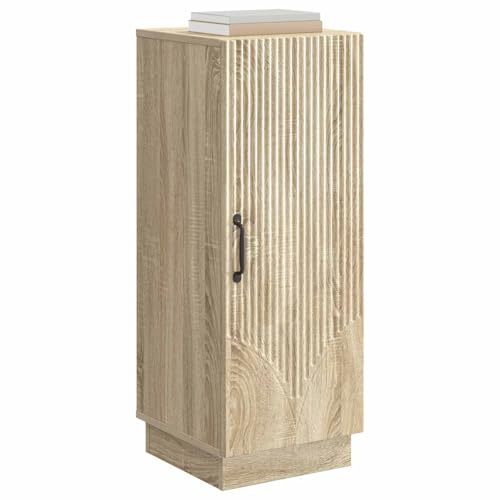 vidaXL Sideboard Sonoma-Eiche 33 x 34,5 x 87 cm Holzwerkstoff, Wohzimmer Aufbewahrung, rechteckiger Buffet Sideboard, moderner Organizer, eleganter Esszimmer Schrank, vielseitig chic