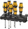 Wera Schraubendrehersatz 932/918/6 Kraftform Plus: Der Schraubmeißel + Rack, 6-teilig, 05018287001