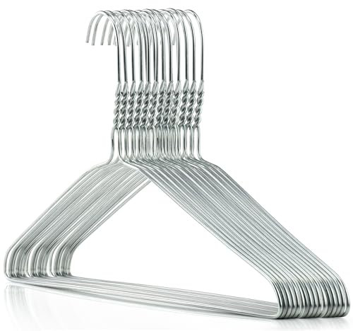 Hangerworld 20 Drahtkleiderbügel Silber 41cm breit Extra dick