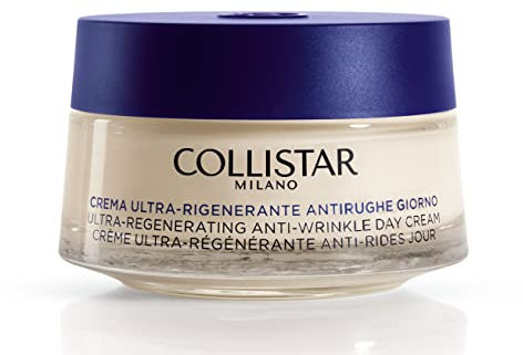 Collistar Crema Concentrata Ultra-rigenerante Anti-rughe Giorno per Viso e Collo con Azione Illuminante, per Pelli Mature, 50 ml