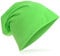 Jersey Slouch Beanie Long Mütze Unisex Unifarbe Herren Damen Trend, Grasgrün, Einheitsgröße