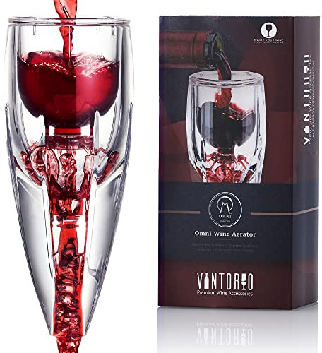 Vintorio Aireador de Vino (edición Omni) - Decantador Premium para Amantes del Vino - con Bolsa de Viaje de Regalo y Soporte