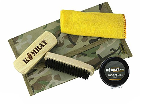 Combat Boot Care Kit With Black Polish
