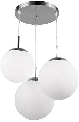 GLOBO Design Decken Lampe Wohn Ess Zimmer Glas Kugel Hänge Pendel Leuchte satiniert 1581-3