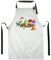 Ferocity Personalisierter Kinderschürze Kind Malschürze Kunstkittel Kochschürze Apron Werkschürze mit einem motiv Weiß Dinosaurier mit Namen[074]