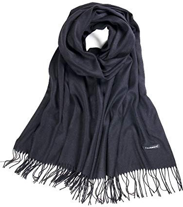 LEIDAI Damen Wollschal Pashmina Schals Kaschmir Winter-Schals für Frauen Schal Umhänge(6#Schwarz)