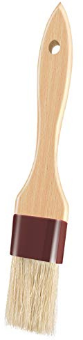 Pastry Brushes for Baking Basting Brush with Boar Bristles and Beech Hardwood Handles Culinary Oil Brush for Barbecue Butter Grill BBQ Sauce Baster Marinade Kitchen Food Cooking Brushes (1 inch)