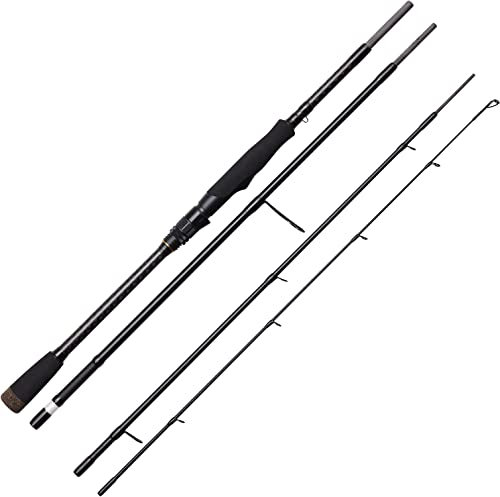 Savage Gear SG2 Medium Game Travel Rod, Angelruten, Spinnruten, Raubfisch, Hecht, Barsch, Forelle, Zander, Unisex, Schwarz, 2.69m | 15-45g