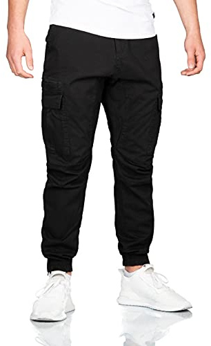 ALESSANDRO SALVARINI Herren Designer Cargo Hose Strech Cargohose Taschen AS272
