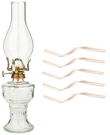 amanigo - Classica lampada a olio in vetro, lanterna a petrolio, altezza 33 cm, per interni