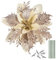 Tomaibaby 12Pcs Weihnachten Glitter Künstliche Weihnachtsstern Blumen mit Vorbauten Und Clips Weihnachten Baum Dekorationen Blumen Ornamente Party Dekoration für Weihnachten Neue Jahr