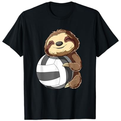 Volleyball Niedliches Baby Faultier Jungen Mädchen T-Shirt
