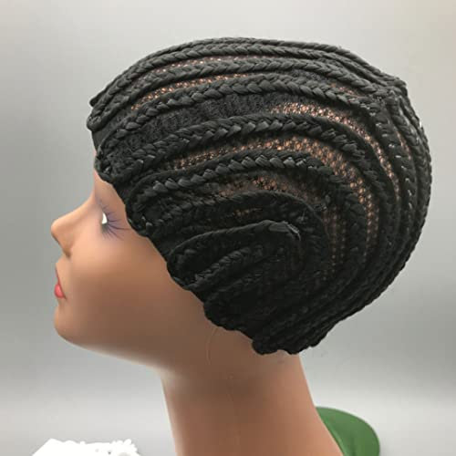 Häkeln Sie Braids Mütze Flechte Perücke Für Frauenkappe - Black Cornrow Wig Cap Synthetische Mesh-Kappe Für Die Herstellung Von Perücken