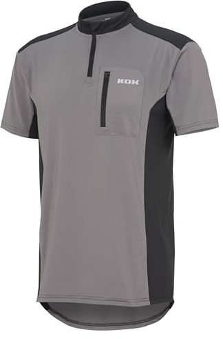 KOX Funktionsshirt Kurzarm Grau/Schwarz Größe M