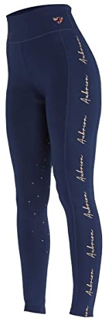 Aubrion Kids Team W Riding Tights Navy Blue 9-10 Years