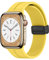 Magnetico Cinturino per Apple Watch 49mm 44mm 45mm 42mm Uomo/Donna，Morbido Silicone Sport Cinturino di Ricambio Magnetico per Apple Watch Ultra 2/Ultra Series 9 8 7 6 5 4 3 2 Se,Giallo