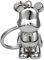 Rusoz Bär Schlüsselanhänger Silber,3D Bär Schutzengel Anhänger Cartoon Niedlich Zink-legierung Geschenkideen Schlüsselanhänger Kleine für Schlüssel und Rucksäcke Dekoration