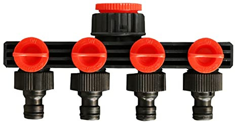 Cenlin 4 Way Hose Dividers for Garden Hose Automatic Linker Irrigation Tool Garden Divider