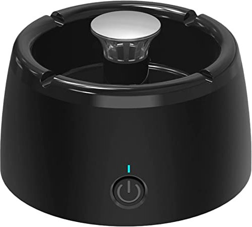 Aspirateur électrique de voiture cendrier portable cendrier sans odeur cendrier sans fumée avec purificateur d'air USB cendrier rechargeable (noir foncé)