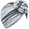 Head Hat Cap Ethno Bohemian Floral Hair Cover Wrap Turban Kopfbedeckung Turban Cap Yoga Fashion (Weiß, Einheitsgröße)