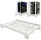 Hmfmdy CPU Ständer Für PC, Desktop Computer Tower Ständer, Einstellbare CPU Halterung, Universal Mobil-PC Ständer mit rollenden feststellbaren Lenkrollen CPU-Wagen Unter Schreibtisch - Weiß