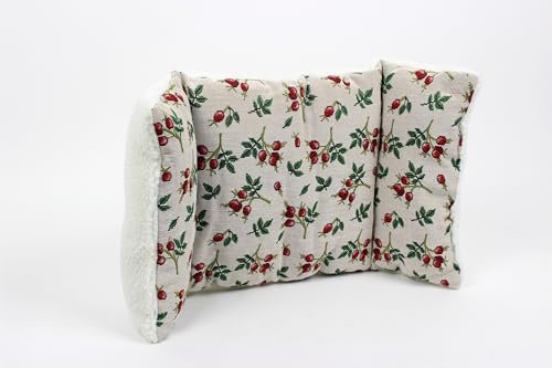 Vital Comfort Rückenkissen Hagebutte – Ergonomisches Kissen für Lendenwirbelsäule, fördert gesunde Sitzhaltung, ideal für Sessel oder Sofa, waschbarer Bezug, für Tiefe Entspannung