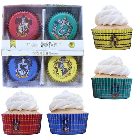PME Harry Potter Caissettes à cupcakes en Aluminium, 60 pièces, Maisons de Hogwarts