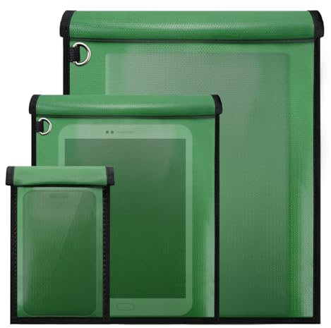 Quctak 3 Faraday-Taschen, grün, Modern