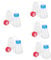 Healeved 10pcs Makeup Pump Bottles Reusable Liquid Dispenser for Nail Polish Remover Makeup Empty Pump Bottles for Home Travel Use
