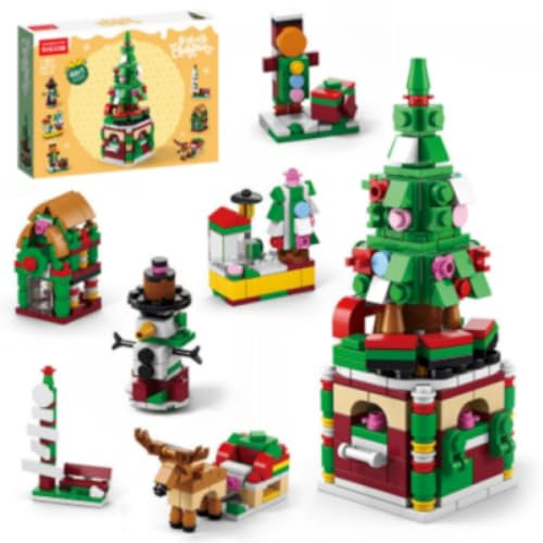 Gxhong Natale Set Giocattoli Bambini Montessori, Tema Natalizio Giocattoli Bambini con Albero di Natale, Regali di Natale per Bambini Ragazzi e Ragazze