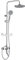 sunrik Columna Ducha Cromo, Sistema de Ducha Altura Regulable, Columna Ducha con Grifo y Alcachofa