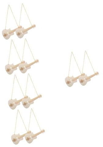 WOONEKY 10 STK DIY-Graffiti-Gitarrenausschnitt aus Holz kinderspielzeug bastelsets für Kinder unvollendetes Gitarrenspielzeug kleine Gitarre für Kinder spielzeuge bastelmaterial für Kinder