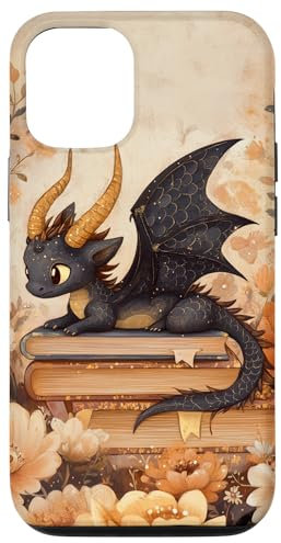 Dragon Books Cottagecore Bookworm Flowerful Bookish Case for iPhone 15