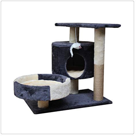 HXFFXHF Cat's Climbing Tree Tower Pets Play Tree Scratching Tree A Chat Climbing Jumping Toy Frame Pets (Color : Gray) (Navy Blue)