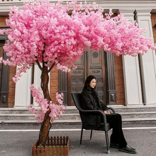 vhdurike Cerisier Artificiel en Fleurs de Cerisier Rose Fait à la Main, Magnifique décoration d'intérieur ou d'extérieur pour la Maison, Le Bureau, la fête ou Le Mariage,180 * 150cm