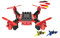 RC ferngesteuerte 4-Kanal Mini-Drohne aus Baustein-Set, Steck-Bausatz DIY Modellbau Drone, 4 Motoren Quadcopter aus Klemmbausteinen, Spielzeug Quadrocopter Technik-Bausatz für Kinder und Erwachsene